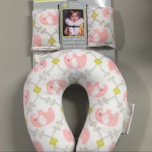 Blankets & Beyond Travel Pillow& Seat Belt Covers